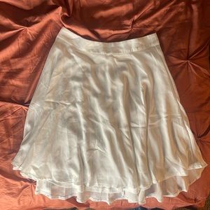 SHEIN White High Rise Wide Waistband Skirt Medium